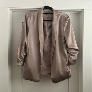 Champagne satin blazer size large